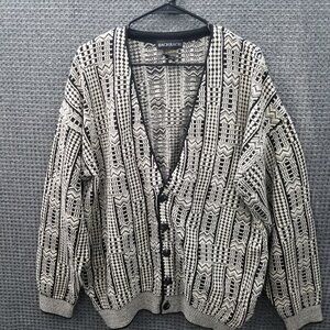 Bachrach Wool Blend Sweater Cardigan Vintage Men's XL